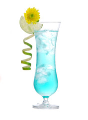 New Summer margarita cocktail drink or blue hawaiian