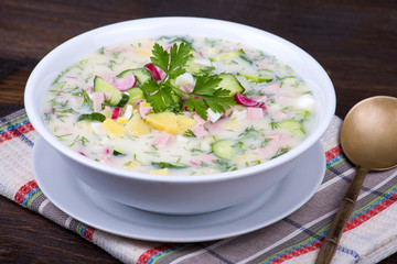 Vegetable soup ( okroshka )