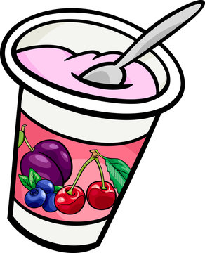 Yogurt Clip Art Cartoon Illustration