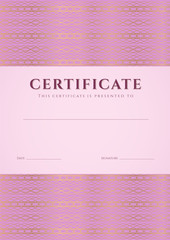 Diploma / Certificate template (design). Guilloche pattern