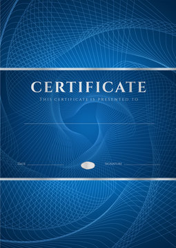 Diploma / Certificate template (design). Guilloche pattern