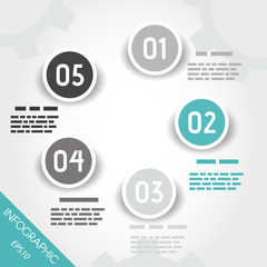 turquoise striped circle buttons with numbers