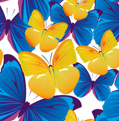 Obraz na płótnie Canvas seamless background with butterfly