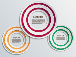 Infographics paper circles
