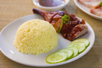 roast duck rice, popular asian food in malaysia