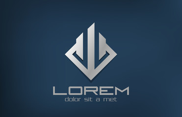 Logo Rhombus abstract Real estate design template.