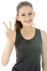 Teenager im Sport-Top 