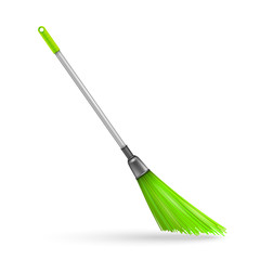 Plastic garden broom.