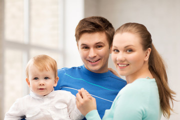 happy family with adorable baby