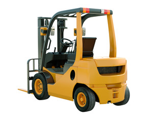 Forklift truck isolated