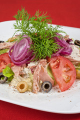 chicken meat filet salad