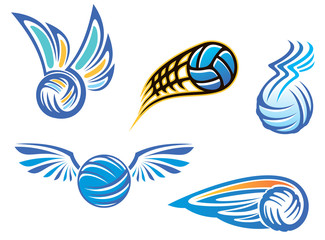 Fototapeta na wymiar Volleyball symbols and emblems