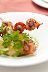 kebab with potatoes