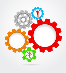 abstract business background with gear