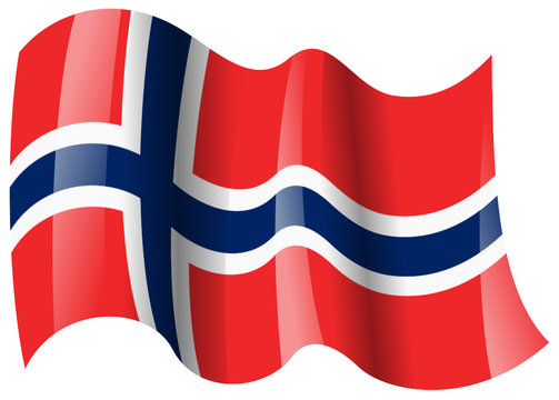 norwegen fahne wehend norwegian flag waving Stock-Vektorgrafik | Adobe Stock