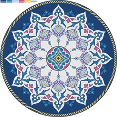 circle lace ornament, round ornamental design