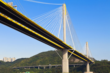 Bridge in Hong Kong at day