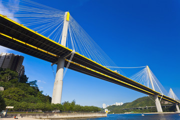 Bridge in Hong Kong at day