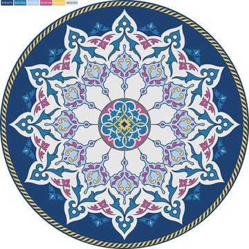 circle lace ornament, round ornamental design