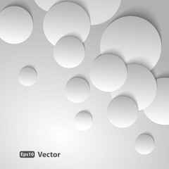 Abstract Background - Circles with Drop Shadows