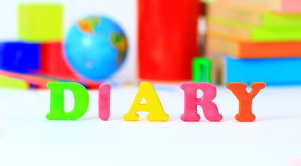 School supplies. The main word.