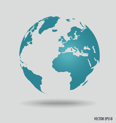 Modern globe. Vector illustration.