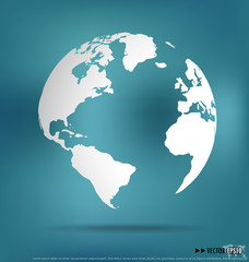Modern globe. Vector illustration.