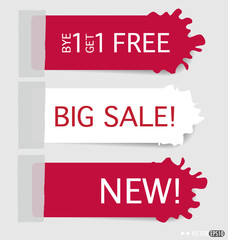 Set of sticker price tag, discount tags for price list. Vector i