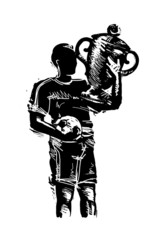 Naklejka premium Soccer player