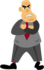 angry businessman with folded arms