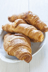 Fresh homemade delicious croissants