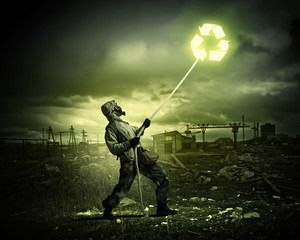 Stalker in gas mask