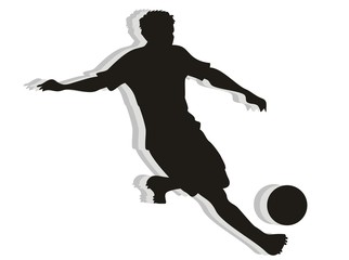 Fototapeta na wymiar Soccer Player silhouette