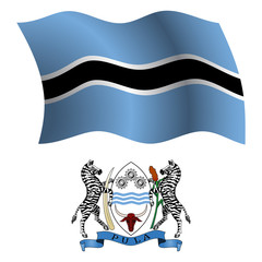 botswana wavy flag and coat