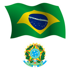 brasil wavy flag and coat