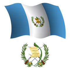 guatemala wavy flag and coat