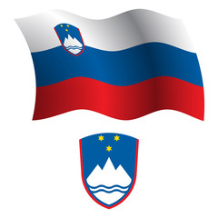 slovenia wavy flag and coat