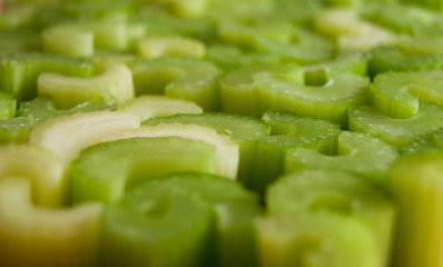 Chopped celery pieces