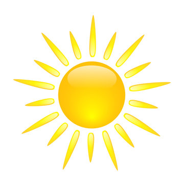 Sun Icon (sunny spells clouds weather forecast symbols icons)