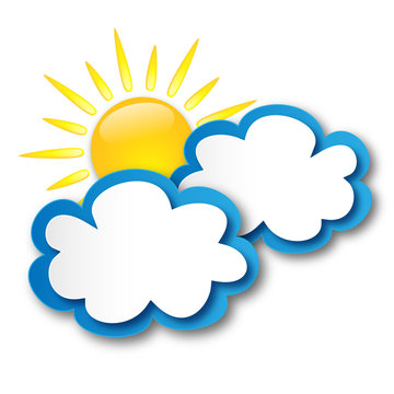 Sunny Spell (sun clouds weather forecast buttons symbols icons)