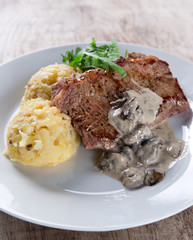 Delicious beef steak