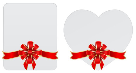 bow red with ornate gift  card
