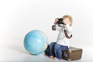 Young traveling photographer