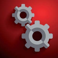 Cogwheel gear mechanism vector settings icon