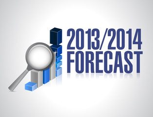 2013 2014 business forecast concept illustration