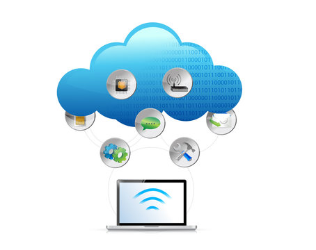 cloud computing technology concept illustration