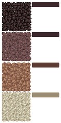 Four Type of Roasted Coffee Beans Banner