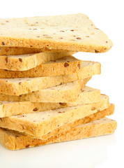Toast bread, isolated on white