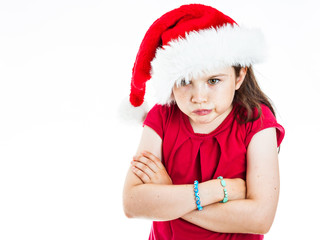 Pouting Christmas Girl