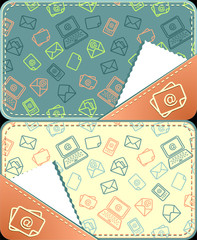Set seamless pattern of email